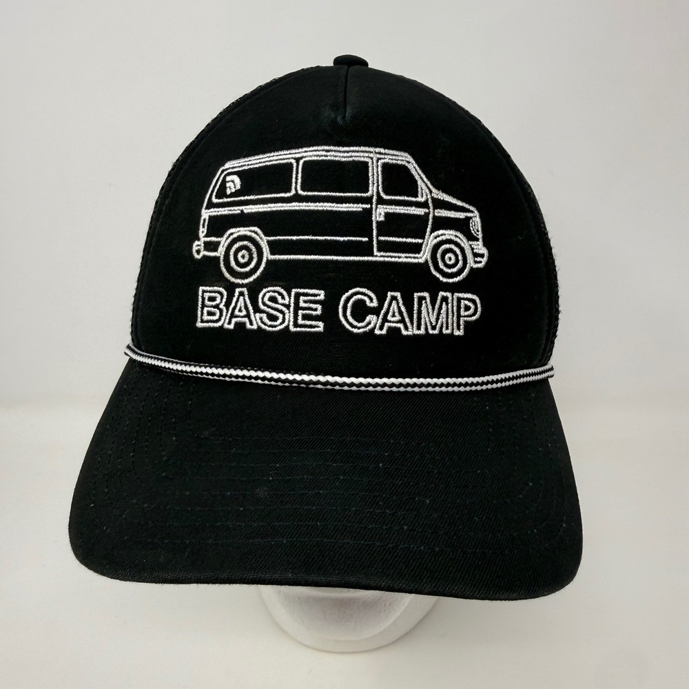 The North Face Base Camp Van Trucker Rope Hat Black Mesh Snapback NF0A3KGC